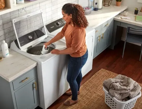 whirlpool top load woman
